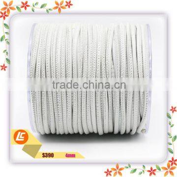 White Leather Cords in Delicated Stitching for 2016 Bracelets Making photo-3