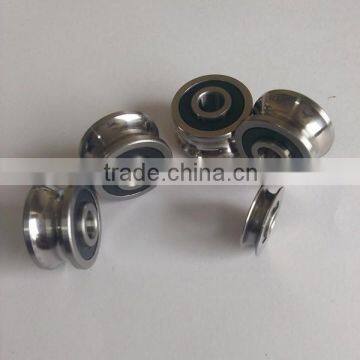 Manufacture customized non-standard U groove line wheel pulley stainless steel bearings