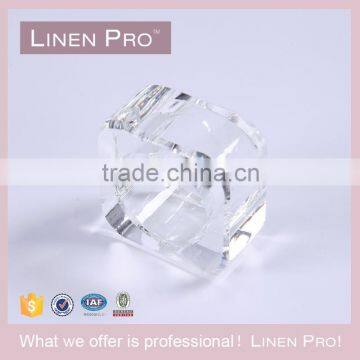 Linen Pro Fashion Decoration Crystal SquareTable Cloth Napkin Ring Hotel Napkin Holder