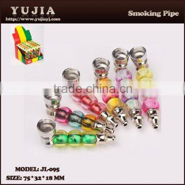 Guangzhou YuJia 2015 newly colorful bead style decorative smoking pipe JL-095