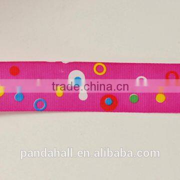 1" Printed Polyester Grosgrain Ribbon, 50yards/roll(SRIB-S010-25mm-2)