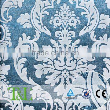 Home decor flocking luxury wallpaper