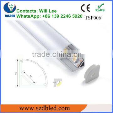 Aluminum led profile with press PC cover/ press PC cover for led bar