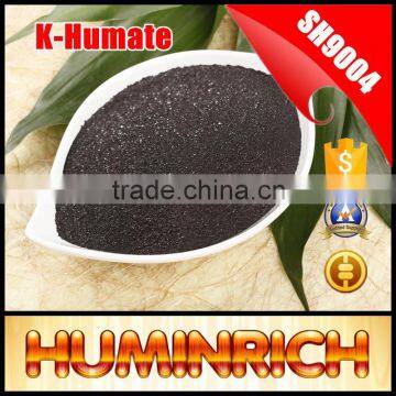 Huminrich Enhances Soil Fertility 55HA+12%K2O Potassium Humate Fertilizer For Greenhouse