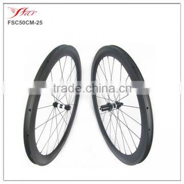 OEM carbon clincher wheels 50mm * 25mm racing bicycle wheelsets part 20H/24H 700C full carbon fiber Toray 700