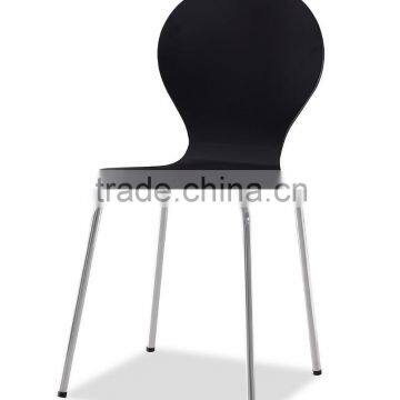 New coming bent wood dining chair in chromed legs