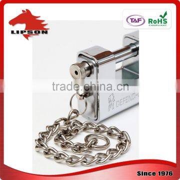 LS-303 Kaba Key and Steel Chain WITH Plated Steel Amour Rectangular Padlock photo-4