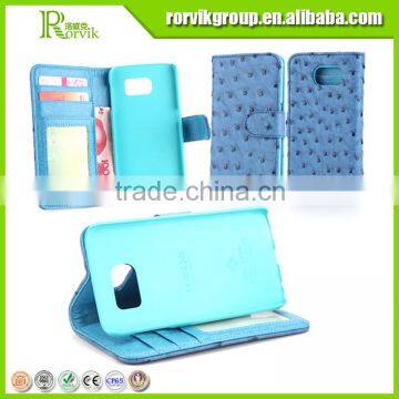 fake ostrich leather case card holder for samsung galaxy s6