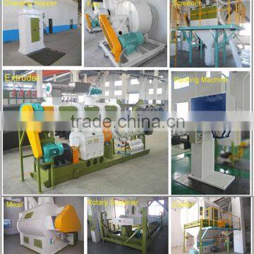 YONGLI high tech double screw fish feed extruder machine price