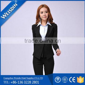 Hot sale 100% cotton office uniform designs and pictures for women