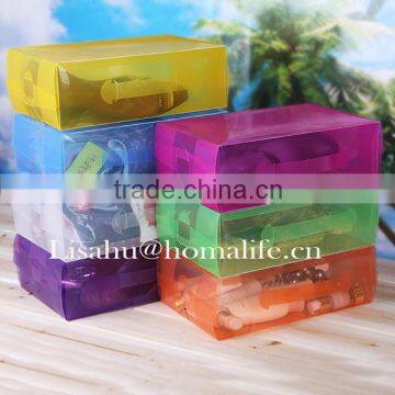 Modern fancy suitcase plastic box with ribbon