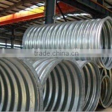 Semicircle corrugated galvanized steel pipe whole circle corrugated metal pipe