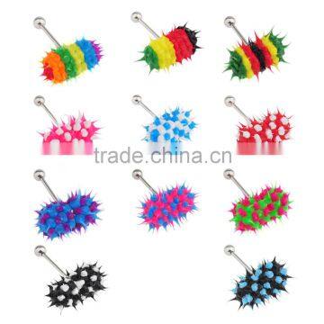 Vibe Bell Barbell Tongue Ring Gauge 14G.