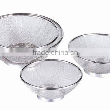 Stainless steel kitchen cooking wire mesh basket