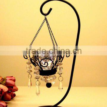 Metal candle holder/2014 new metal candle holder /crystal candle holder