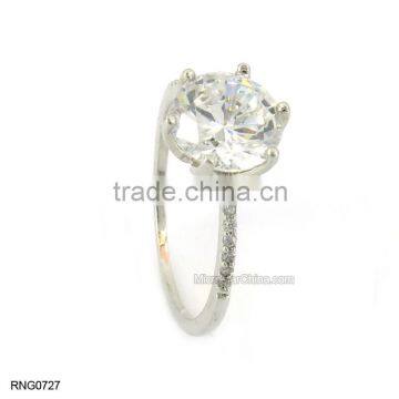 Fashion Double Crystal Diamond Wedding Split Ring For Girls photo-6