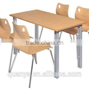 Classical Wooden Dining Set /Metal Legs Dining Table and Chais Set
