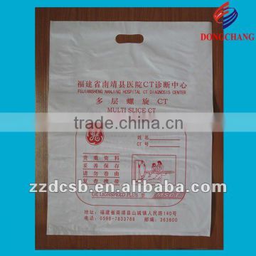 HDPE die cut shopping plastic bag