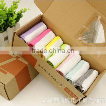 012025 High quality lovely candy color short tube gift box socks 2015