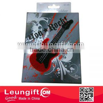 Gift card holder paper boxes printing cardboard gift box with EVA guitar paster