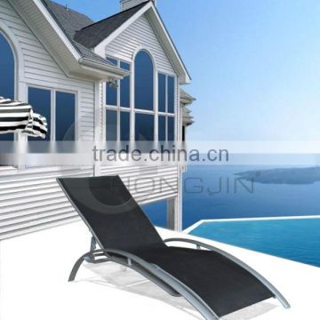 Outdoor Furniture 4-position Adjustable Reclining Beach Chair Sunbed