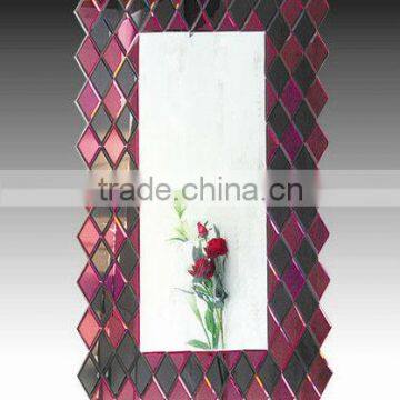 Modern Black and Purple Poker /Salon /Hotel Frame Wall Mirror Entrance Hall Mirror, color-mixed mirror