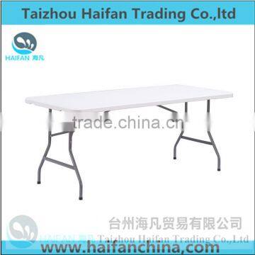 hot sell 6FT blow molding plastic dining table for restaurant/high quality dining plastic table with removable legs