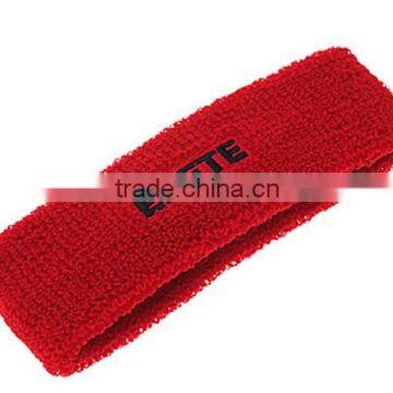 Embroidered logo highly absorbent sport sweatband