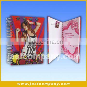 A5 Paper Custom Spiral Musical School Notebook