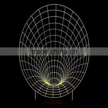 3D Optical Illusion Trumpet Horn Night Lamp Night Light 10 Colorful LEDs Ultra-thin Acrylic Light Panel AA Battery or DC 5V photo-3