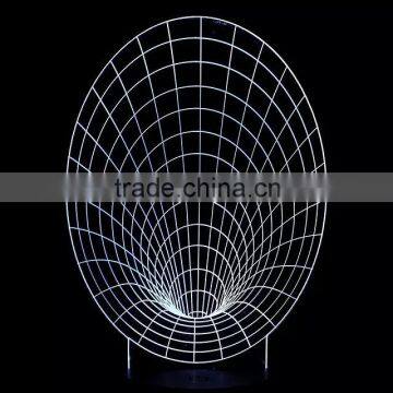 3D Optical Illusion Trumpet Horn Night Lamp Night Light 10 Colorful LEDs Ultra-thin Acrylic Light Panel AA Battery or DC 5V photo-5