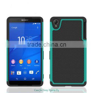 PC TPU Football Grain Heavy Duty Case Cover For Sony Xperia Z4