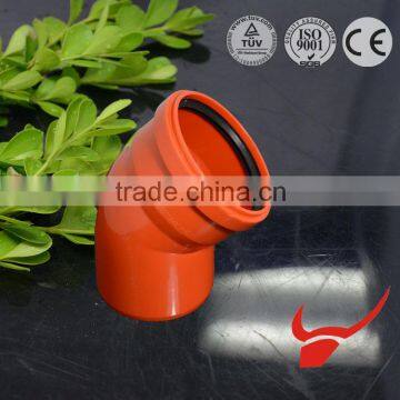 Orange 45 Deg PVC elbow