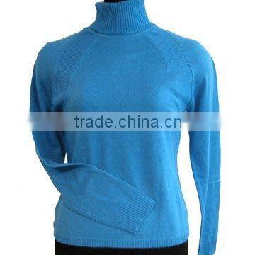 Ladies knitwear - Garment Dyed roll neck pullover