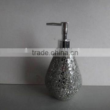 SILVER GLASS CRACKLE DISPENSER