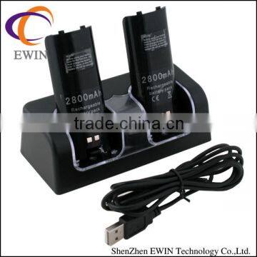 For WII remote double dual charger station