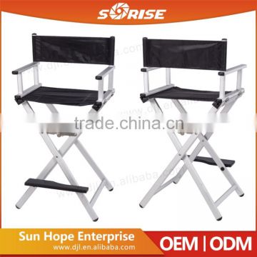 CE certificate aluminum director chair black makeup chair