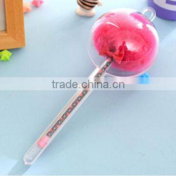 DIY creative stationery kids personalized Novelty plush Lollipop shaped Ballpoint pen Lovely child cotton candy shaped gel pens