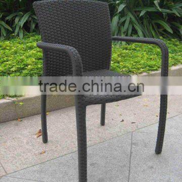 PE rattan chair:GH-9053 PE rattan chair with Alu. tube