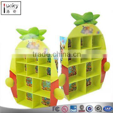 Wood Colorful bookcase Magazine Display Cupboard Design Shape