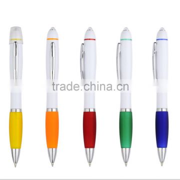 Wholesale highly welcomed plastic multi-function LED LIGHT laser Ball point pen