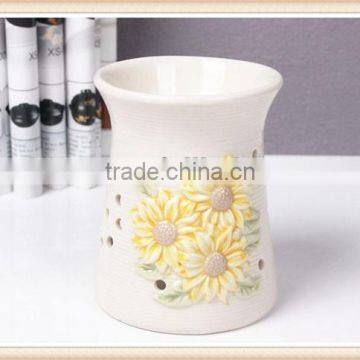 wholesale ceramic colorful sunflower oil burner small MOQ