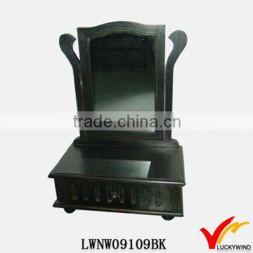 wood black dressing jewelry mirror cabinet fuzhou