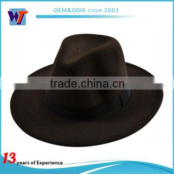 2016 fashion wool man's felt hat classic fedora hat