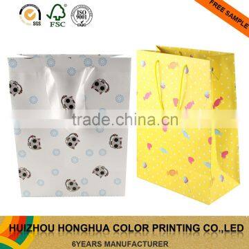 Manufacturer custom packaging shopping gift paper bags with handles