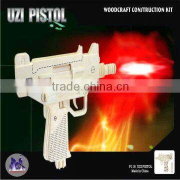 3-D Wooden Puzzle - Uzi Pistol -Affordable Gift for your Little One!