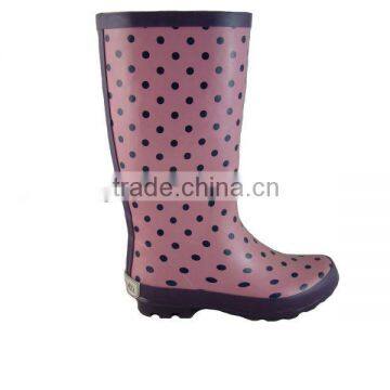 New style dot half rubber wellingtons