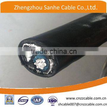 8000 Series aluminum alloy conductor armoured XLPE /PVC insulation concentric cable 2*6AWG+6AWG