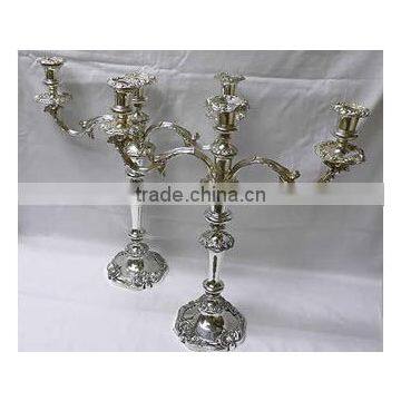 Tall Crystal Candelabra With Hanging Crystal Beads For Wedding Centerpieces