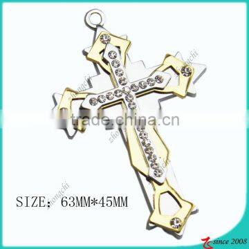 Dimond Zinc Alloy Metal Western Cross Men Boys Necklace
